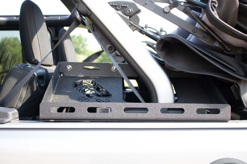 Jeep Rubicon Unlimited Tub Rail Tie Downs - Fishbone Offroad - Powdercoat Steel - Black - `18-`27